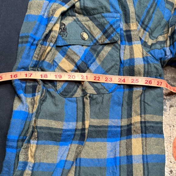 Legendary Whitetails Blue Plaid Double Layered Hooded Hoodie Quilted Zip Up Work - Picture 6 of 8